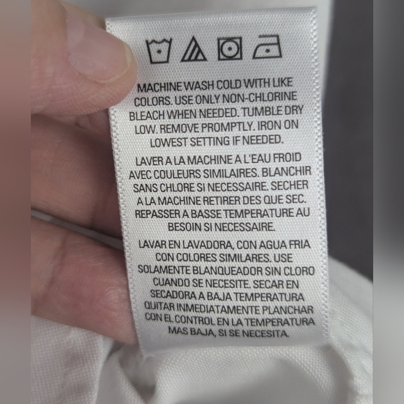 Izod Size 12 Youth Button Down Oxford In White - Picture 7 of 10